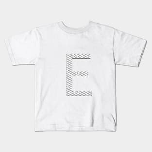 Typographic monogram cutout E Kids T-Shirt